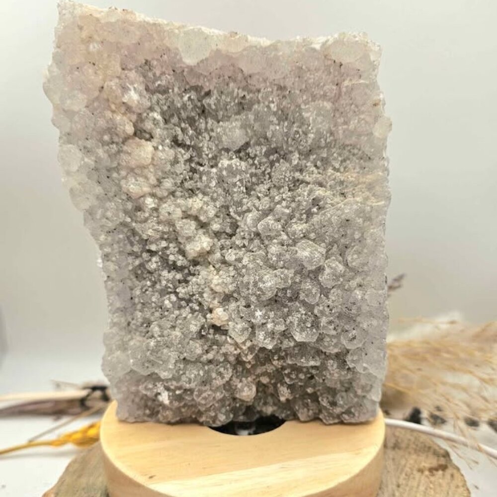 Nature Crystal Geode Cluster 5.5"LED Lamp With Lamp Based